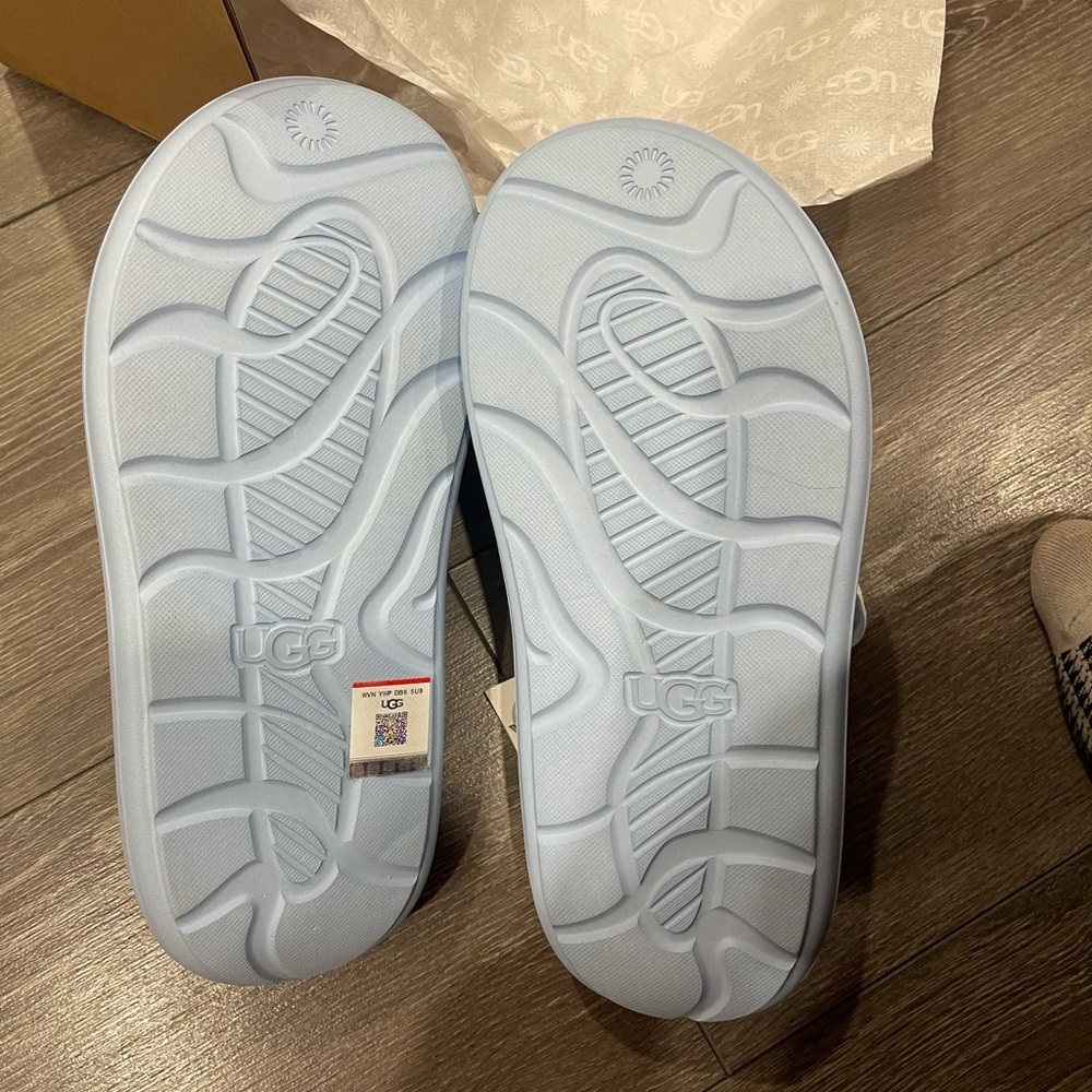 UGG Sport Yeah Slides in Light Blue - Picture 3 of 3